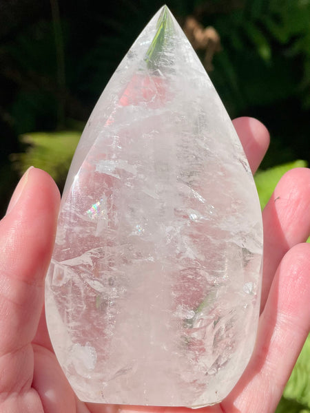 Gorgeous Clear Quartz Flame - Morganna’s Treasures 