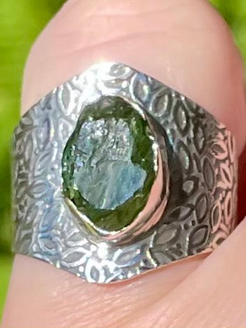 Rough Chrome Diopside Ring Size 7 - Morganna’s Treasures 