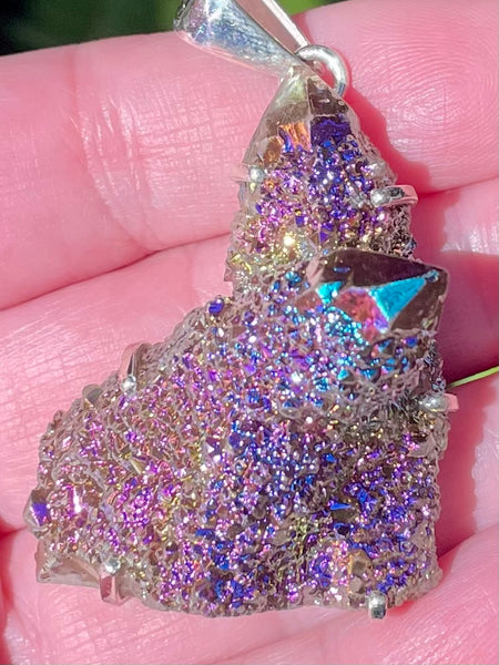 Titanium Aura Spirit Quartz Pendant