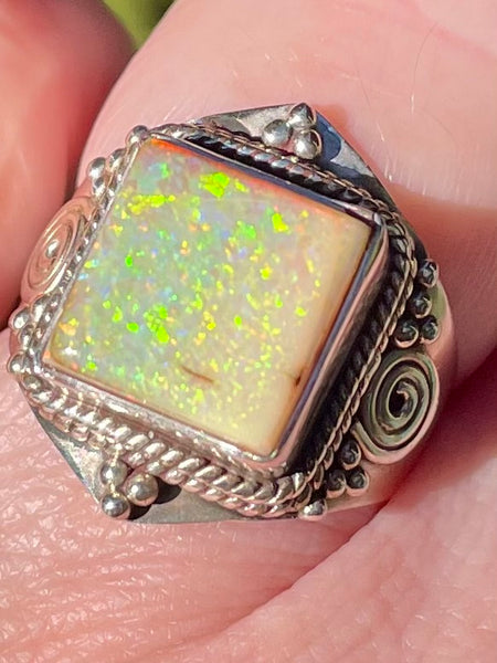 Sterling Opal Ring Size 7.5