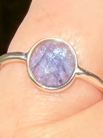 Faceted Iolite Ring Size 5.5