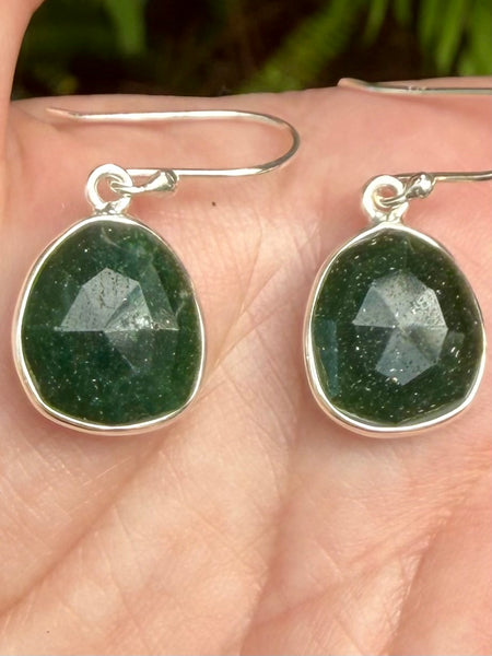Faceted Green Aventurine Earrings