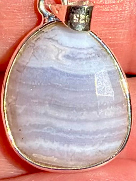 Blue Lace Agate Pendant - Morganna’s Treasures