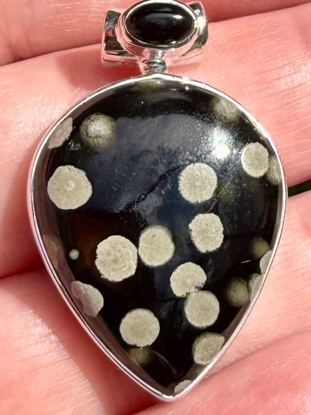 Galaxy Obsidian and Black Onyx Pendant - Morganna’s Treasures
