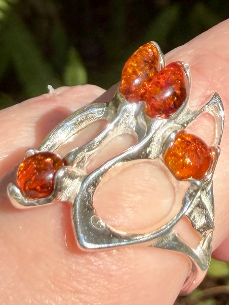 Abstract Baltic Amber Ring Size 9 - Morganna’s Treasures