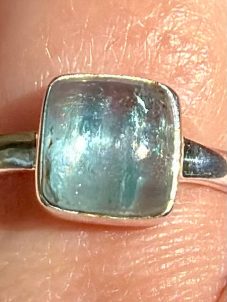 Gorgeous Aqua Kyanite Ring Size 8