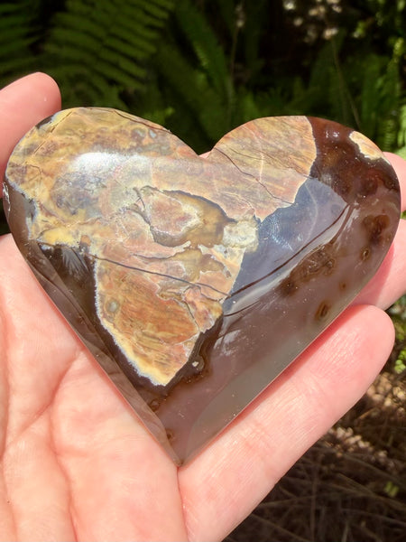 Fluorescent Volcano Agate Heart - Morganna’s Treasures