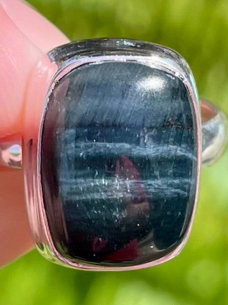 Blue Tigers Eye (Hawk’s Eye) Ring Size 7 - Morganna’s Treasures 