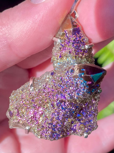 Titanium Aura Spirit Quartz Pendant
