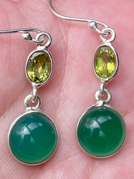 Green Onyx and Peridot Earrings - Morganna’s Treasures 