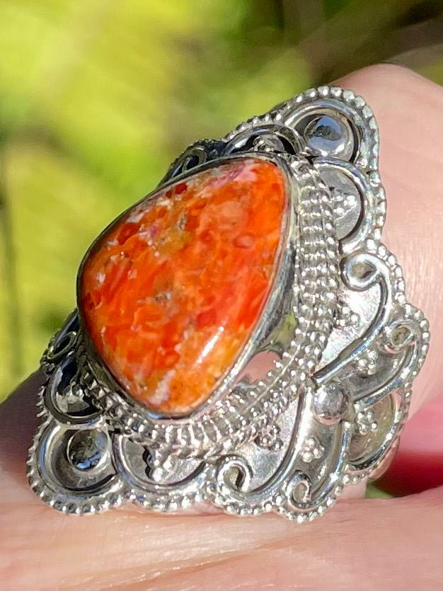 Beautiful Red Jasper Ring Size 7