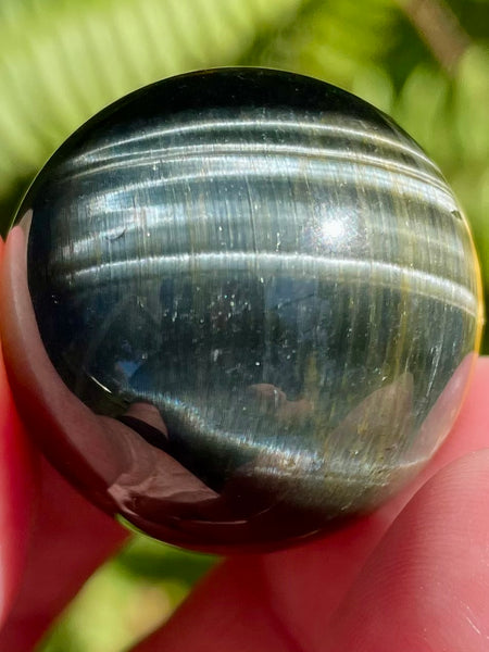 Blue Tigers Eye (Hawk’s Eye) Sphere - Morganna’s Treasures 