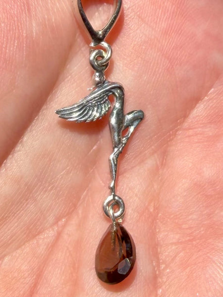 Smoky Quartz Fairy Pendant
