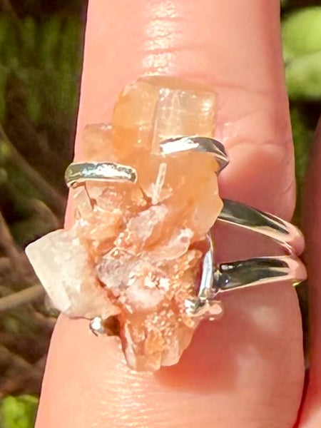 Heulandite Cluster Ring Size 6