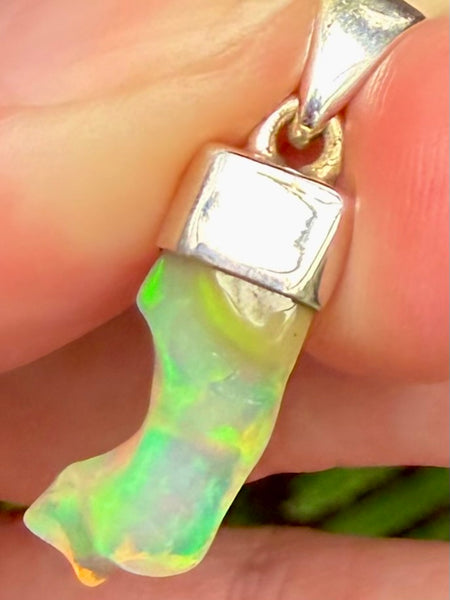 Stunning Rough Ethiopian Opal Pendant