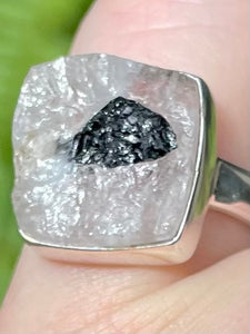 Rough Tourmanilated Quartz Ring Size 7 - Morganna’s Treasures 