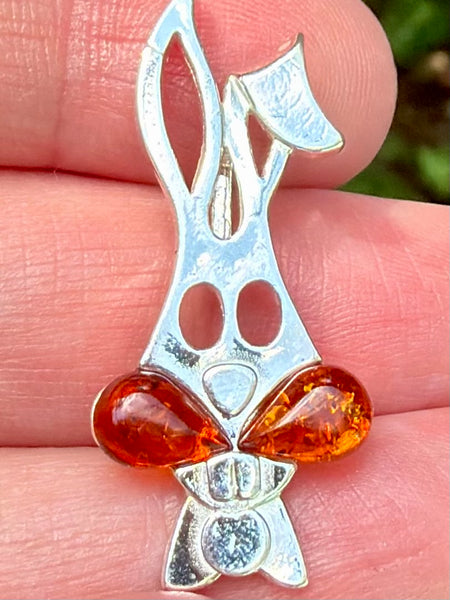 Baltic Amber Rabbit Pendant