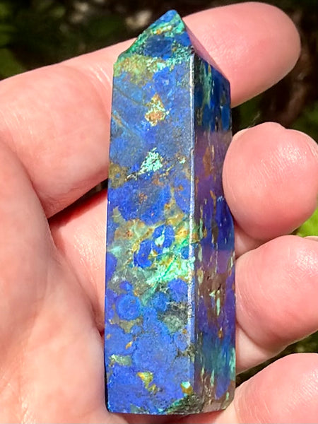 Azurite in Malachite Obelisk