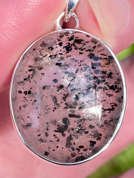 Hematite in Quartz Pendant