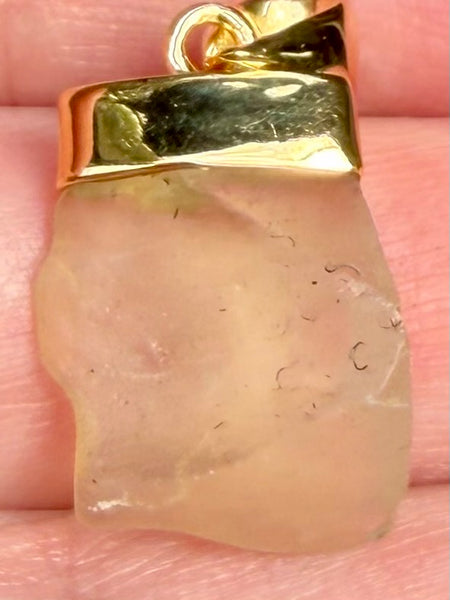 18K Gold Plated Libyan Desert Glass Pendant - Morganna’s Treasures