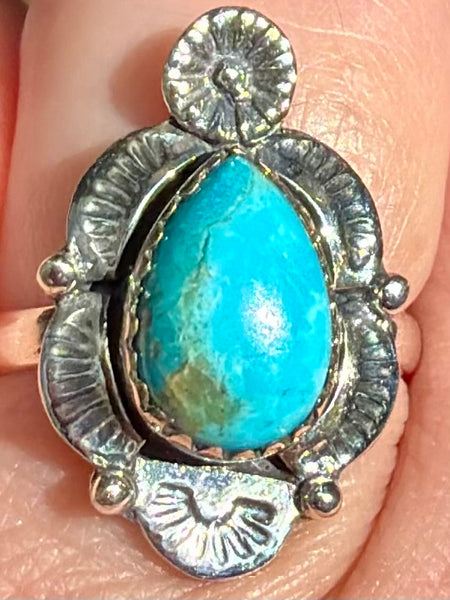 Blue Mohave Turquoise Ring Size 8.5