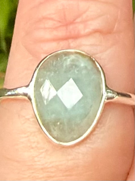 Gorgeous Aqua Kyanite Ring Size 5.5 - Morganna’s Treasures