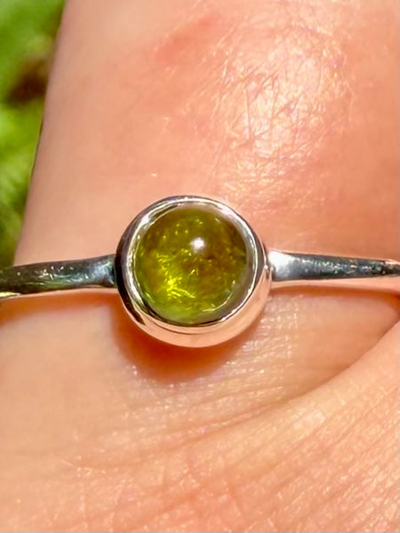 Green Tourmaline Ring Size 7.5