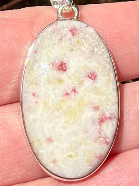 Cinnabar in Scapolite Pendant - Morganna’s Treasures
