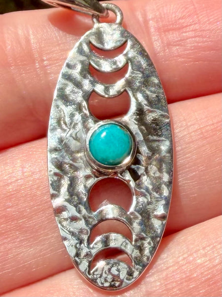 Peruvian Amazonite Phases of the Moon Pendant - Morganna’s Treasures