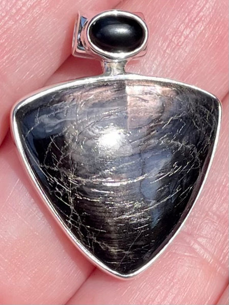 Hypersthene and Black Onyx Pendant - Morganna’s Treasures