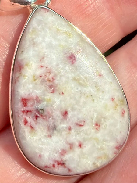 Cinnabar in Scapolite Pendant
