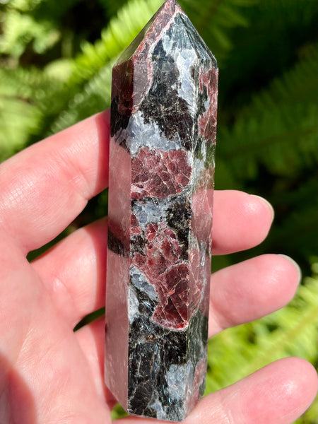 Garnet in Astrophyllite Healing Wands - Morganna’s Treasures 