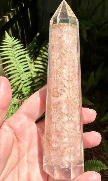Rose Quartz Orgonite Tower - Morganna’s Treasures