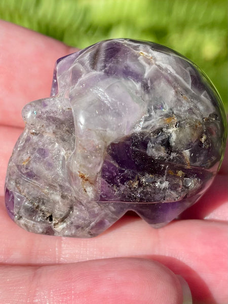 Carved Purple Amethyst Skull - Morganna’s Treasures 