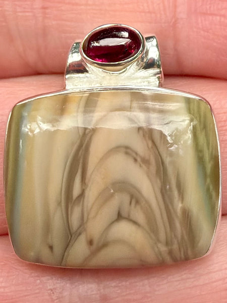 Royal Imperial Jasper and Garnet Pendant - Morganna’s Treasures