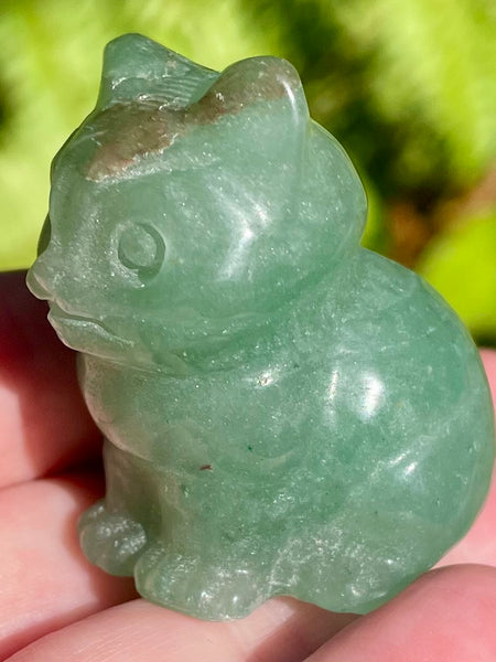 Green Aventurine Carved Cat - Morganna’s Treasures 