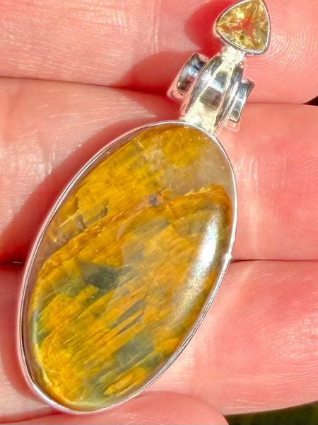 Beautiful Nellite and Citrine Pendant