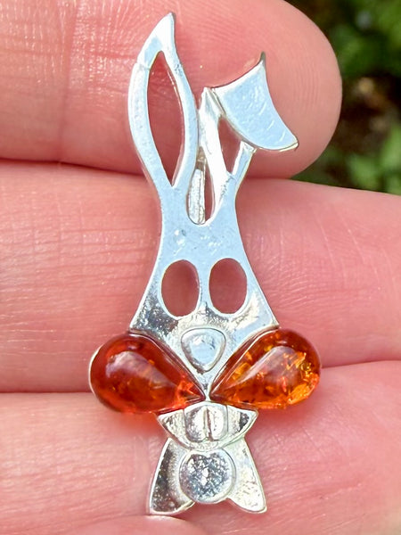 Baltic Amber Rabbit Pendant
