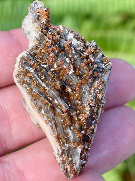 Vanadinite on Barite Crystal Cluster - Morganna’s Treasures 