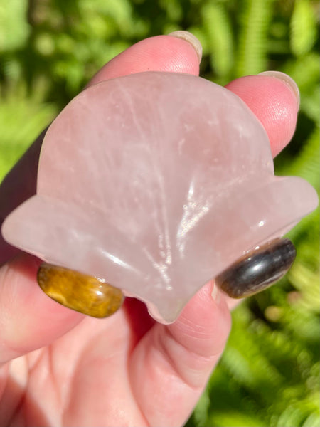 Small Rose Quartz and Tigers Eye Alien - Morganna’s Treasures