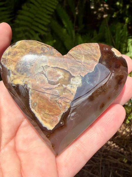 Fluorescent Volcano Agate Heart - Morganna’s Treasures