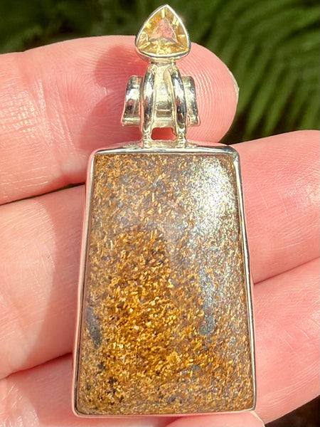 Bronzite and Citrine Pendant - Morganna’s Treasures
