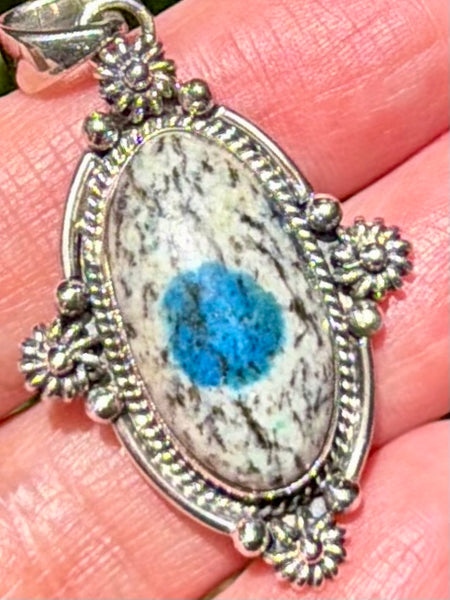 Gorgeous K2 Blue Azurite Pendant