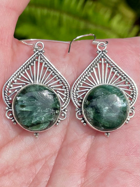 Green Seraphinite Earrings - Morganna’s Treasures 