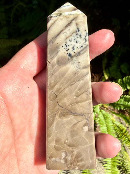 Stunning Fluorescent Volcano Agate Obelisk
