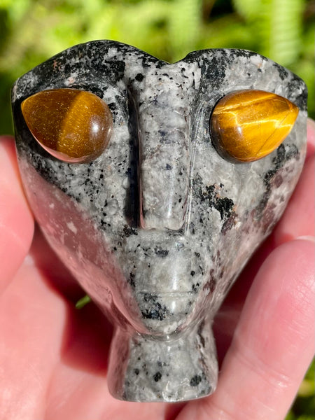 Yooperlite and Tigers Eye Alien - Morganna’s Treasures