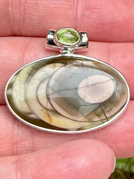 Royal Imperial Jasper and Peridot Pendant