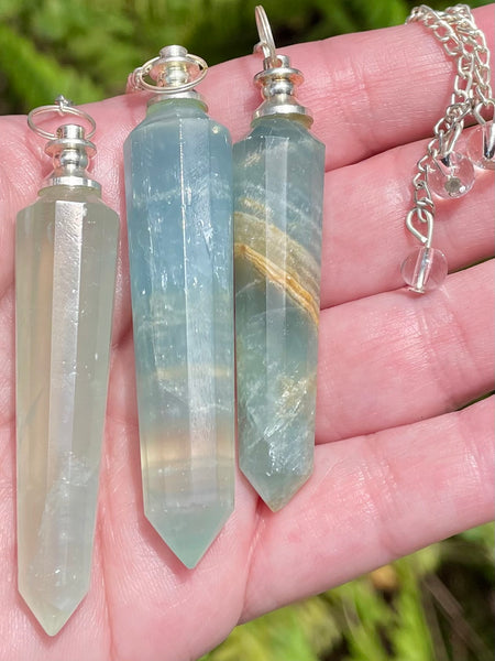 Lemurian Blue Calcite Pendulum - Morganna’s Treasures
