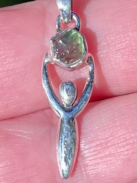 Green Apatite Goddess Pendant