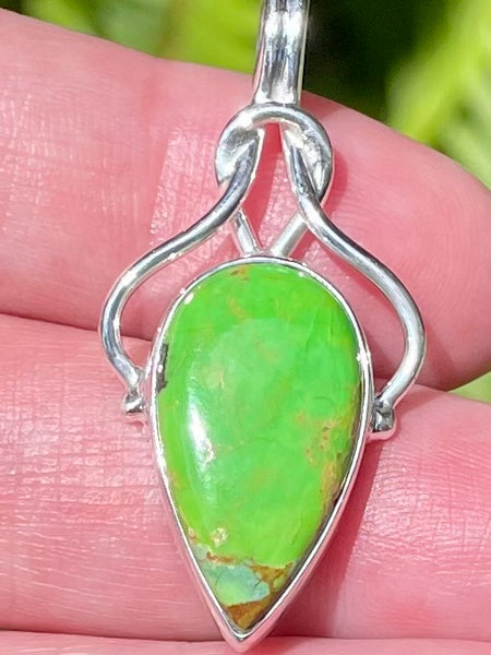 Green Mohave Turquoise Pendant - Morganna’s Treasures 